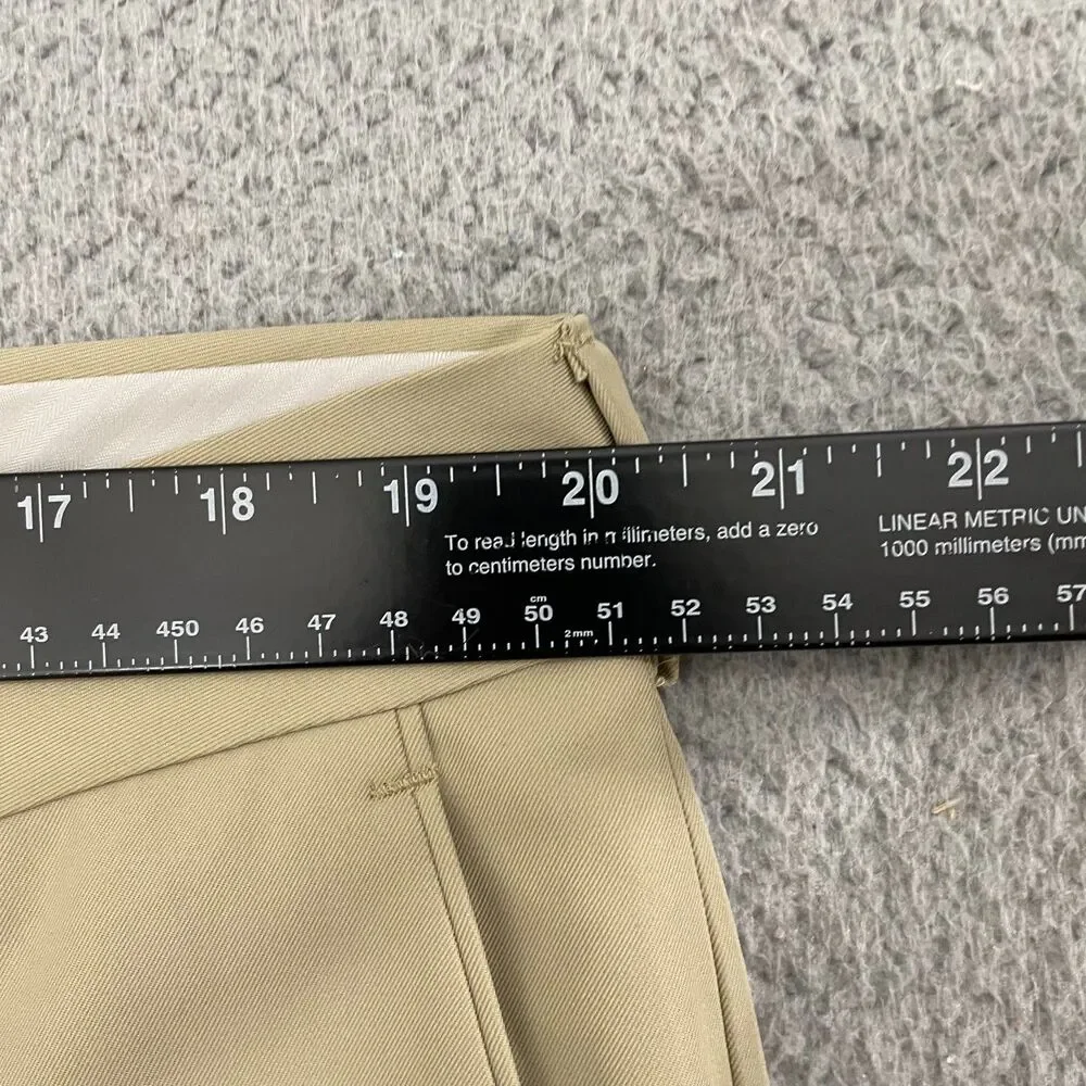 Louis Raphael Golf Pants Men 40x30 Tan Flat Front Performance Dress‎ Slacks